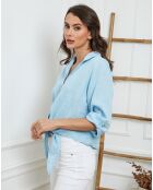 Chemise 100% Lin Josue ciel