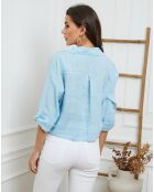 Chemise 100% Lin Josue ciel