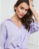 Chemise 100% Lin Josue parme
