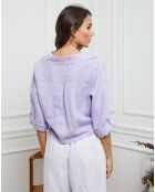 Chemise 100% Lin Josue parme