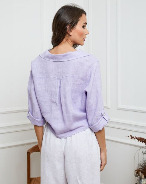 Chemise 100% Lin Josue parme