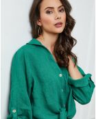 Chemise 100% Lin Josue verte