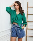 Chemise 100% Lin Josue verte
