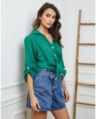 Chemise 100% Lin Josue verte