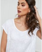 Robe 100% Lin Many blanche