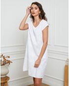 Robe 100% Lin Many blanche