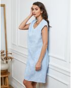 Robe 100% Lin Many ciel