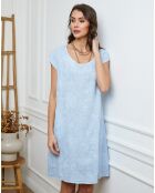 Robe 100% Lin Many ciel