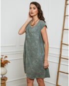 Robe 100% Lin Many kaki
