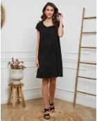 Robe 100% Lin Many noire