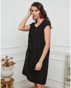 Robe 100% Lin Many noire