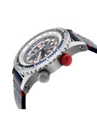 Montre Contasecondi Homme Automatique en Cuir bleue