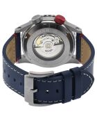 Montre Contasecondi Homme Automatique en Cuir bleue