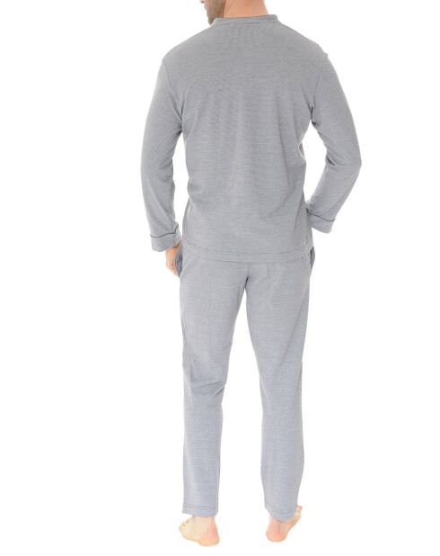 Pyjama long Orphée gris foncé
