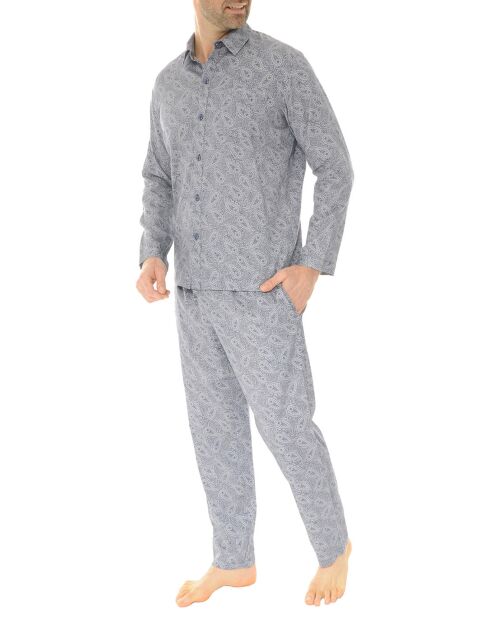Pyjama tailleur Valentin bleu marine