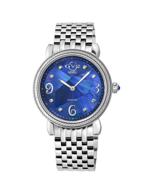 Montre Ravenna  Femme Quartz en Acier & Diamants 0.04 ct argentée