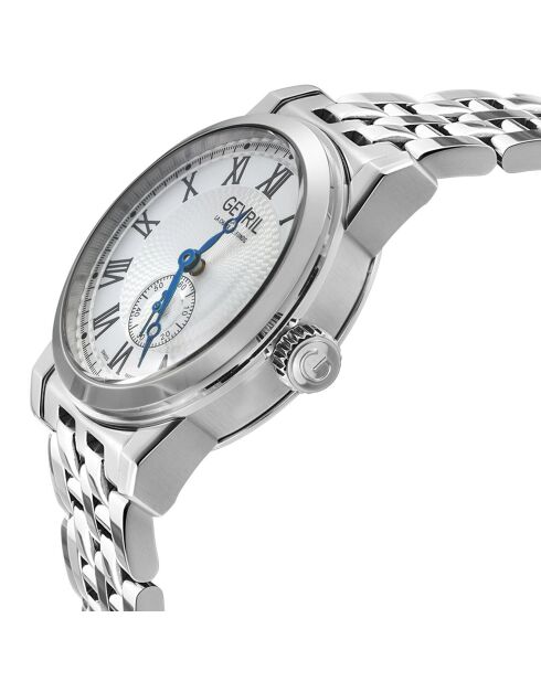 Madison automatisch zilverstalen horloge voor heren