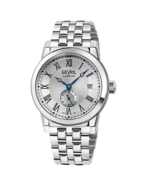Madison automatisch zilverstalen horloge voor heren
