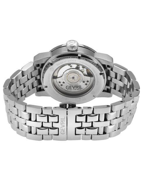Madison automatisch zilverstalen horloge voor heren