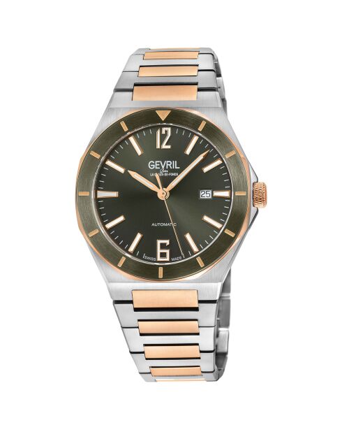 Montre High Line Homme Automatique en Acier rose doré/argenté