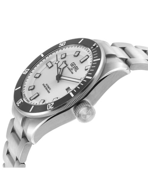 Yorkville automatisch zilverstalen herenhorloge