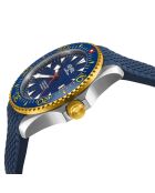 Hudson Yards automatisch blauw rubberen herenhorloge