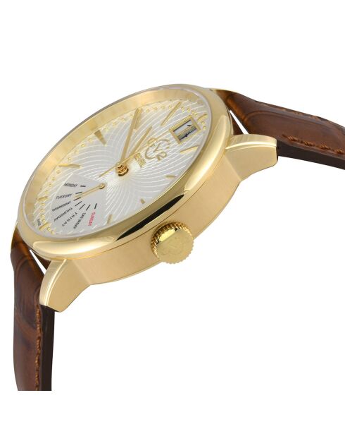 Rovescio Quarzuhr für Herren aus braunem Leder