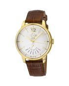 Montre Rovescio Homme Quartz en Cuir marron