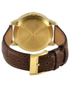 Montre Rovescio Homme Quartz en Cuir marron