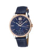 Montre Rovescio Homme Quartz en Cuir bleue