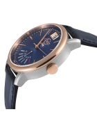 Montre Rovescio Homme Quartz en Cuir bleue