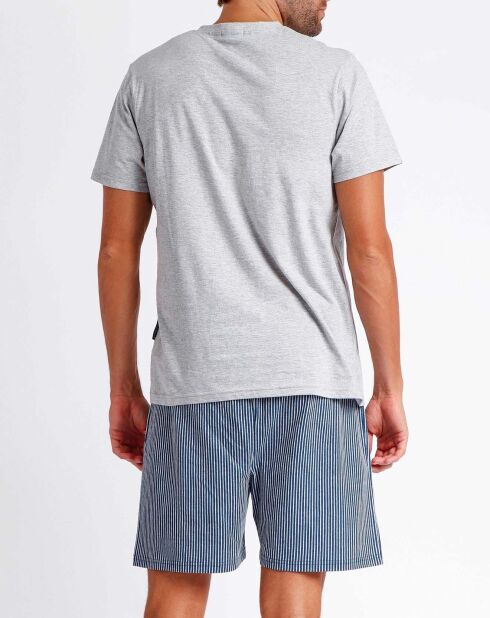 Pigiama grigio opaco/blu