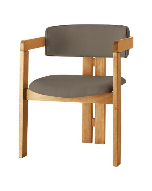 Chaise Co chêne/marron - 58x76x49 cm