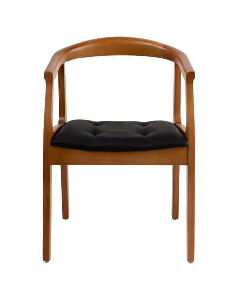 Chaise Mira chêne/noir - 53.5x75x56.5 cm