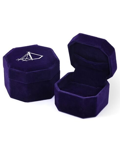 Anello solare in oro bianco 0,15 ct con diamanti