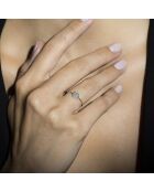 Quadratischer Tendresse Diamantring 0,06 Karat Weißgold