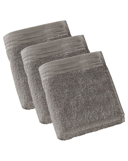 3 Serviettes invité Imagine taupe - 30x50 cm