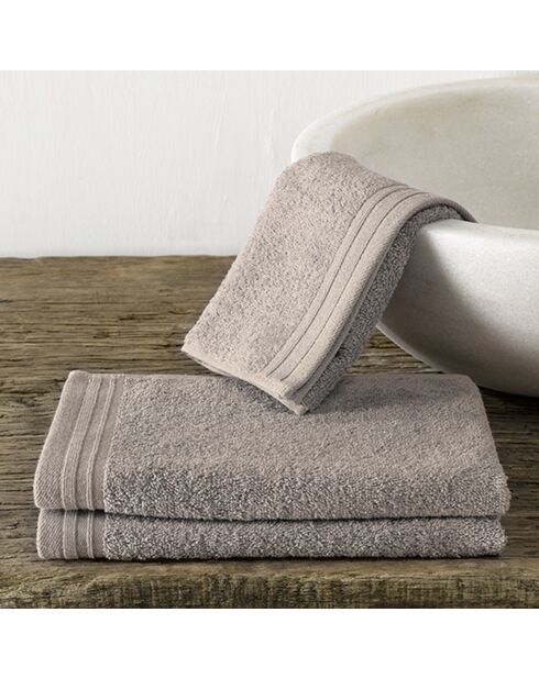 3 Serviettes invité Imagine taupe - 30x50 cm