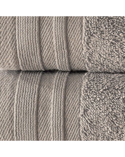 2 Imagine taupe douchelakens - 70x140 cm