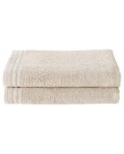 2 Imagine Duschtücher, 70 x 140 cm, beige