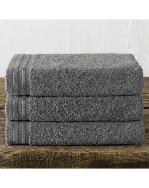 3 Imagine Badetücher, 50 x 100 cm, Anthrazit