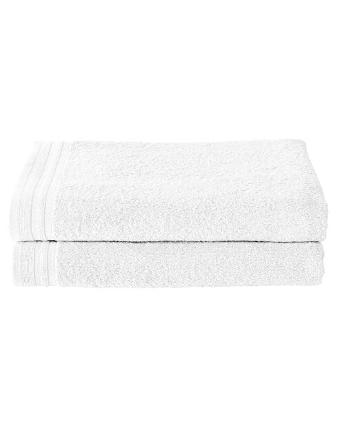 2 Imagine weiße Duschtücher - 70x140 cm