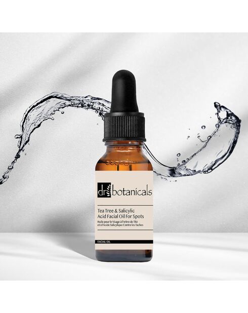 Huile Visage contre les taches à l'arbre à thé & à l'acide salicylique - 15 ml