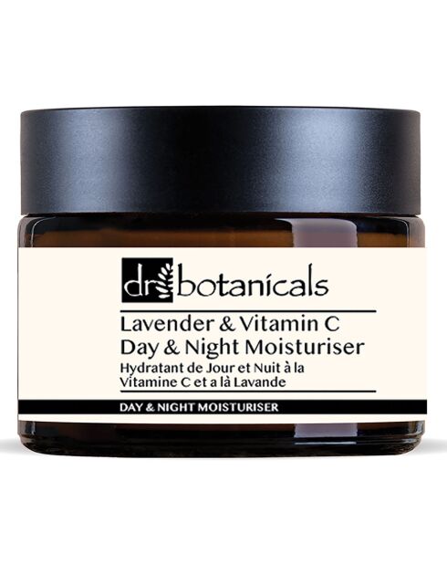 Crème Hydratante de Jour & Nuit à la lavande et vitamine C - 50 ml