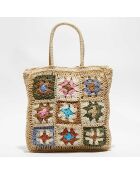 Sac à main en papier Presto beige - 32x32x7 cm