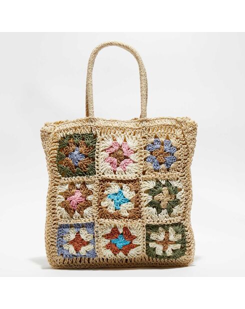 Sac à main en papier Presto beige - 32x32x7 cm