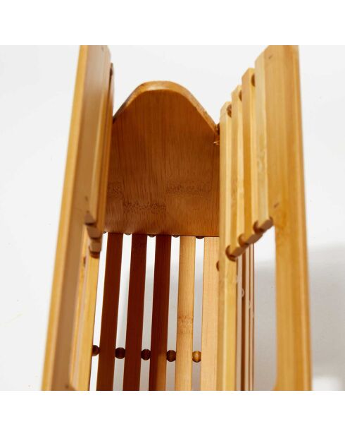 Sac à main en Bambou Camy beige - 12x23x7.5 cm