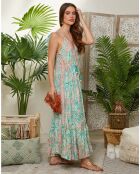 Robe 100% Soie Fabiola verte