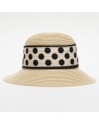 Chapeau en papier Boa beige