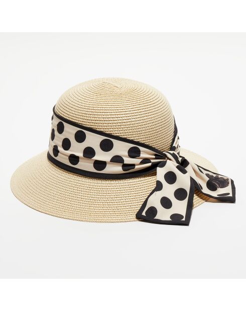 Chapeau en papier Boa beige